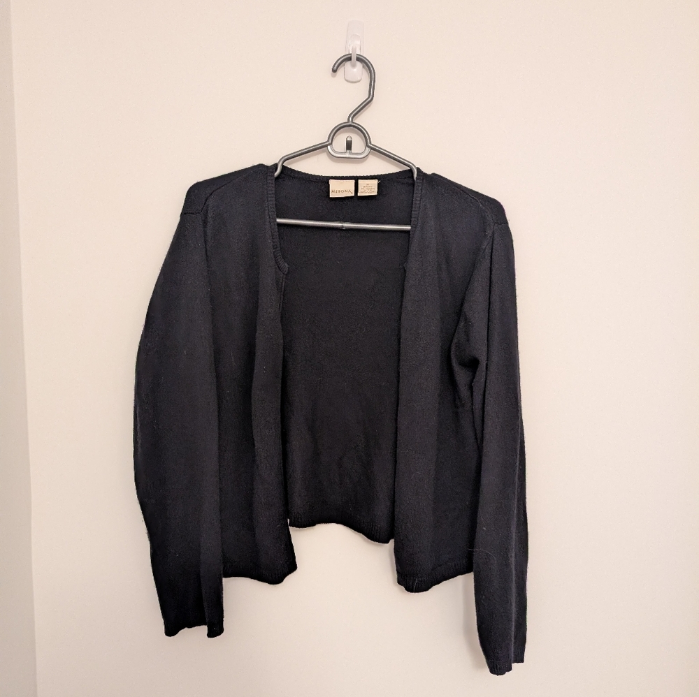 Silk and Cashmere Black Merona Cardigan